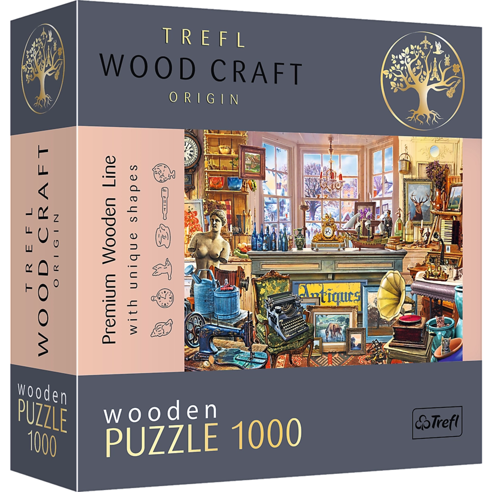 Trefl USA 1000 pc Wooden Puzzle Antique Shop