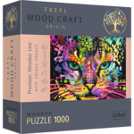 Trefl USA 1000 pc Wooden Puzzle Colorful Cat