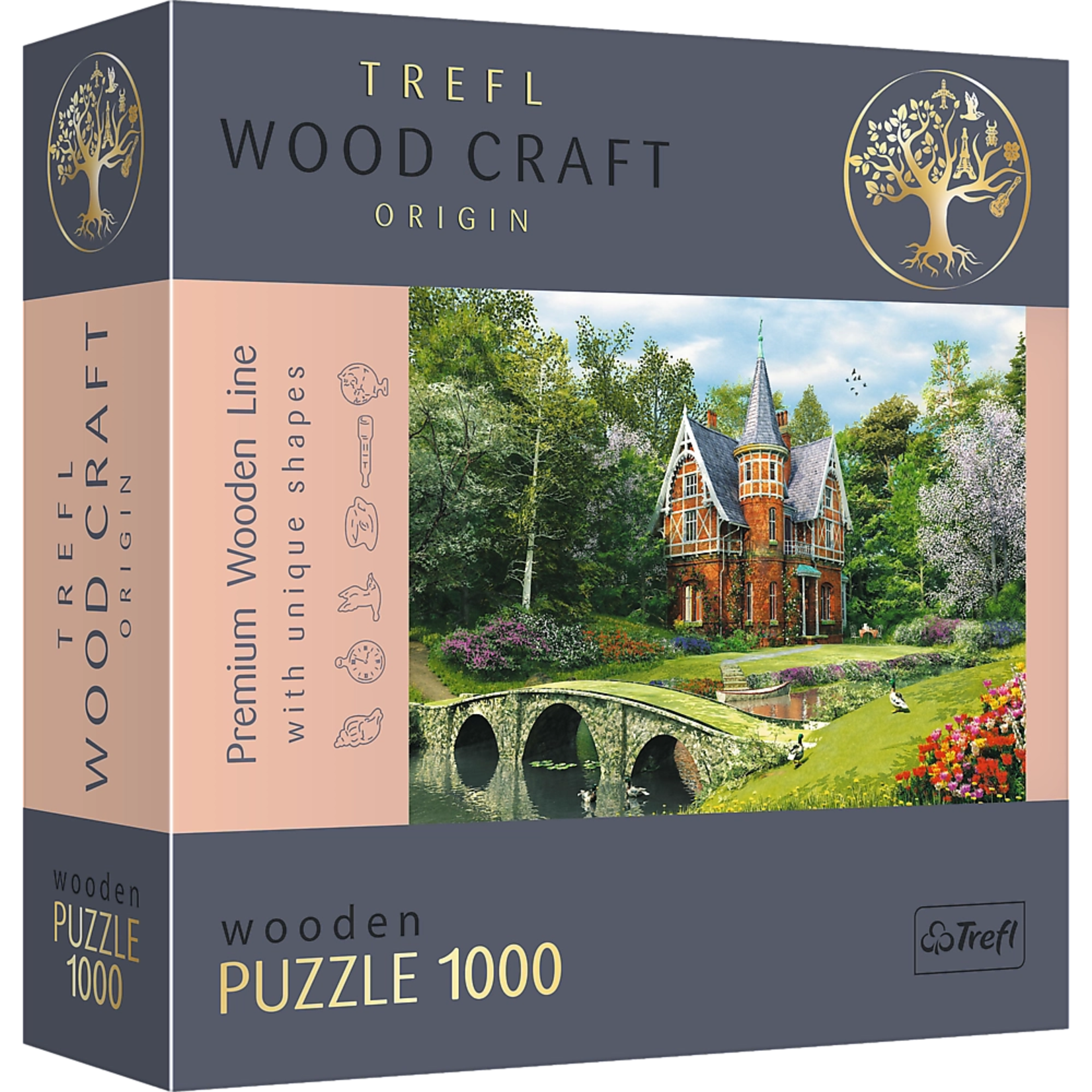 Trefl USA 1000 pc Wooden Puzzle Victorian House