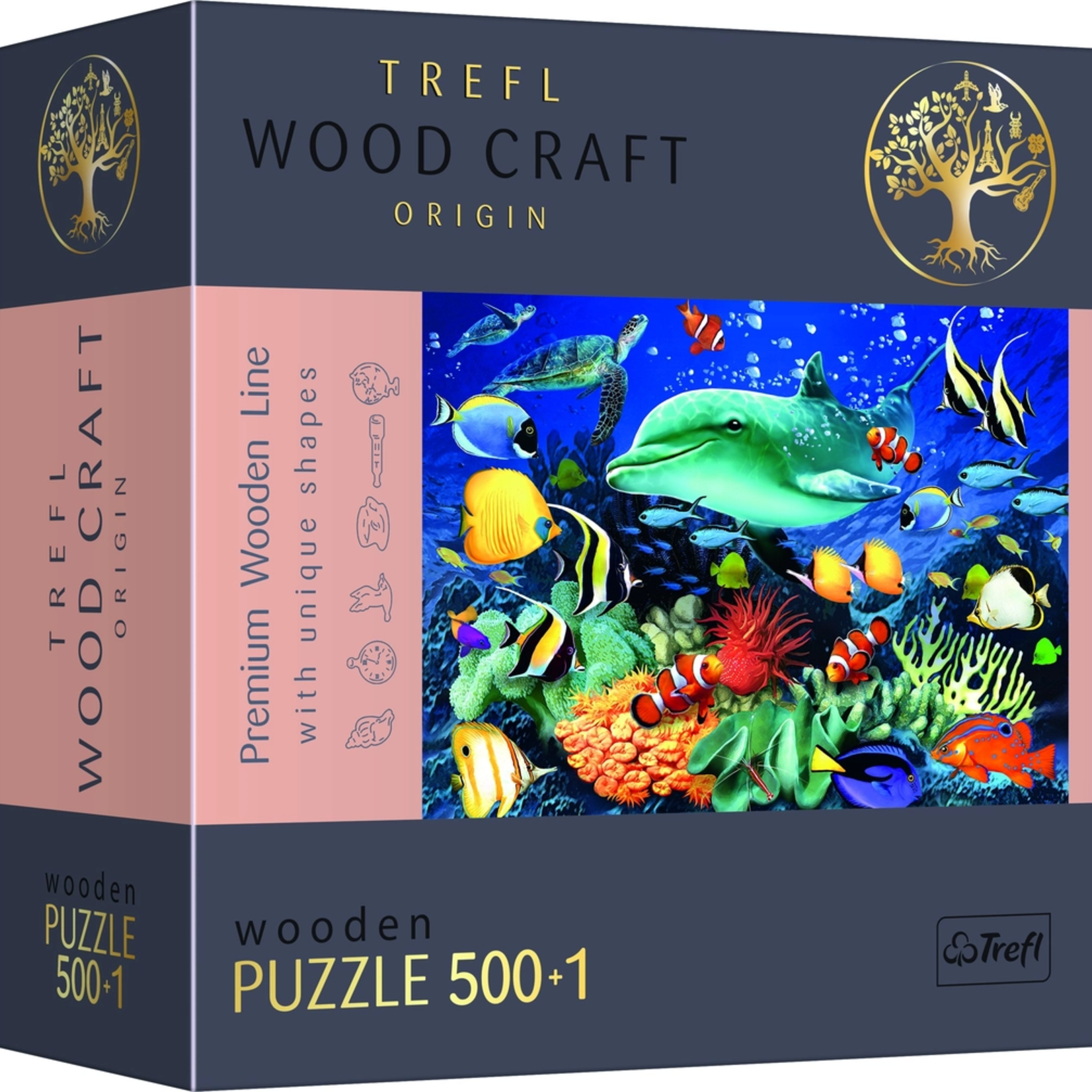 Trefl USA 501 pc Wooden Puzzle Sea Life