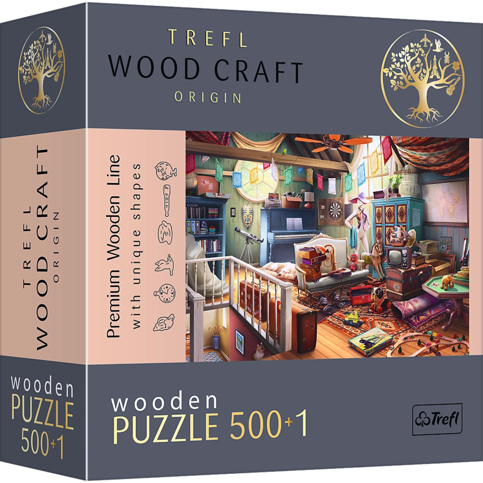 Trefl USA 501 pc Wooden Puzzle Treasures in the Attic