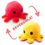 Tee Turtle Reversible Octopus Plushie Red and Yellow