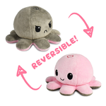 Tee Turtle Reversible Octopus Plushie Pink and Gray
