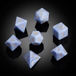 Dice Habit Gemstone Blue Lace Agate Synthetic Polyhedral 7 die set