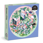 Galison 1000 pc Round Puzzle Green City