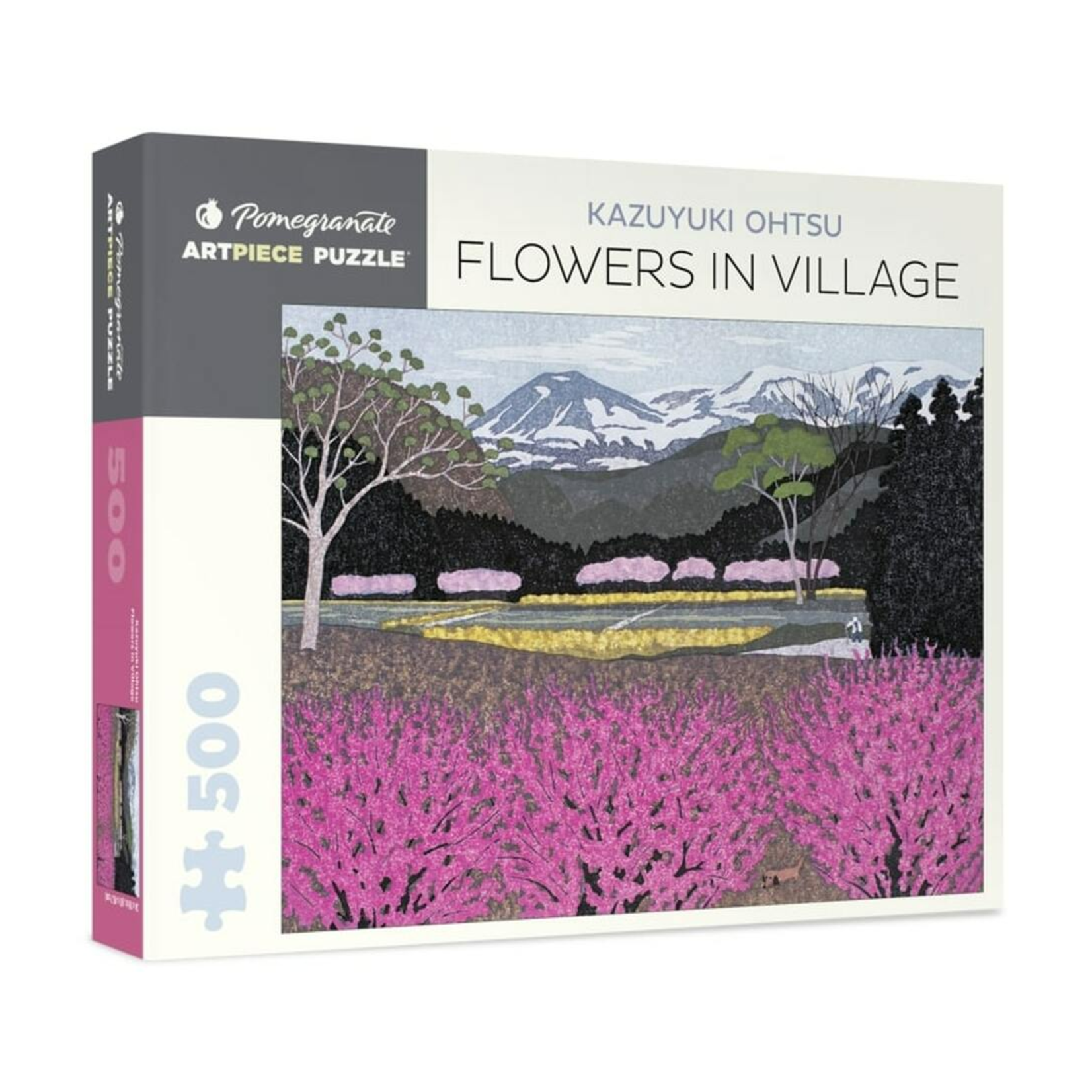 Pomegranate Communications 500 pc Puzzle Kazuyuki Ohtsu Flowers in Village