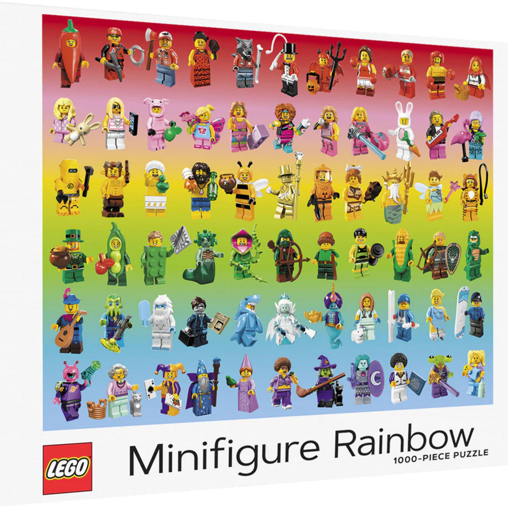 LEGO 1000 pc Puzzle LEGO Minifigure Rainbow