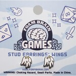 Foam Brain Games Stud Earrings Wings
