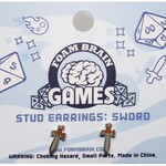 Foam Brain Games Stud Earrings Sword