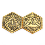 Cultivation Games Flower d20 Coin Dice Gold d2