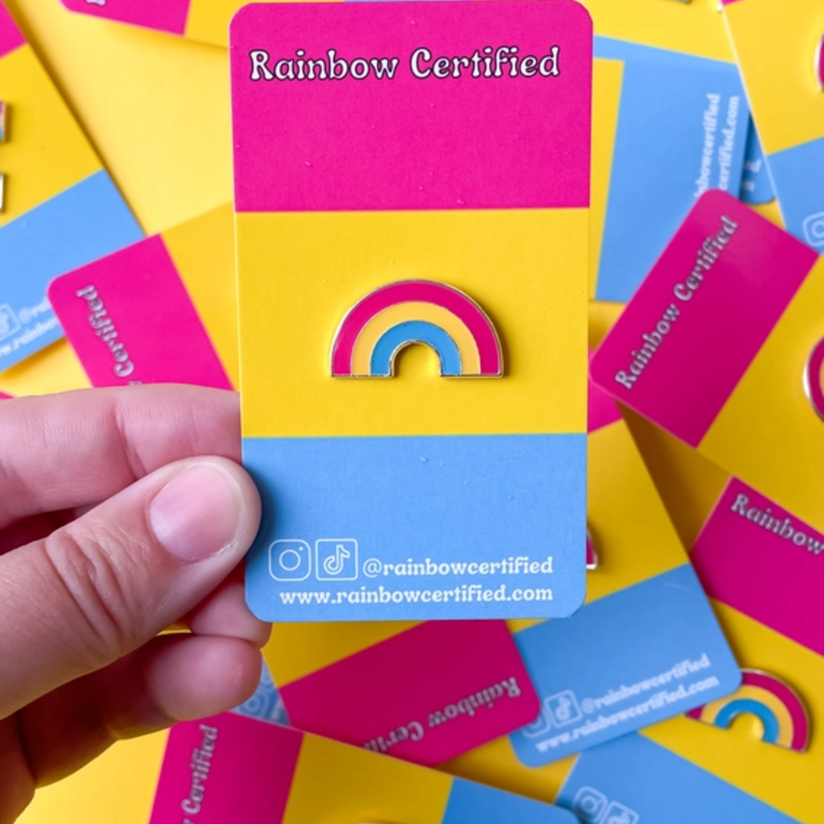 Rainbow Certified Pansexual LGBTQIA Rainbow Enamel Pin