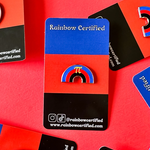 Rainbow Certified Polyamorous LGBTQ Rainbow Enamel Pin