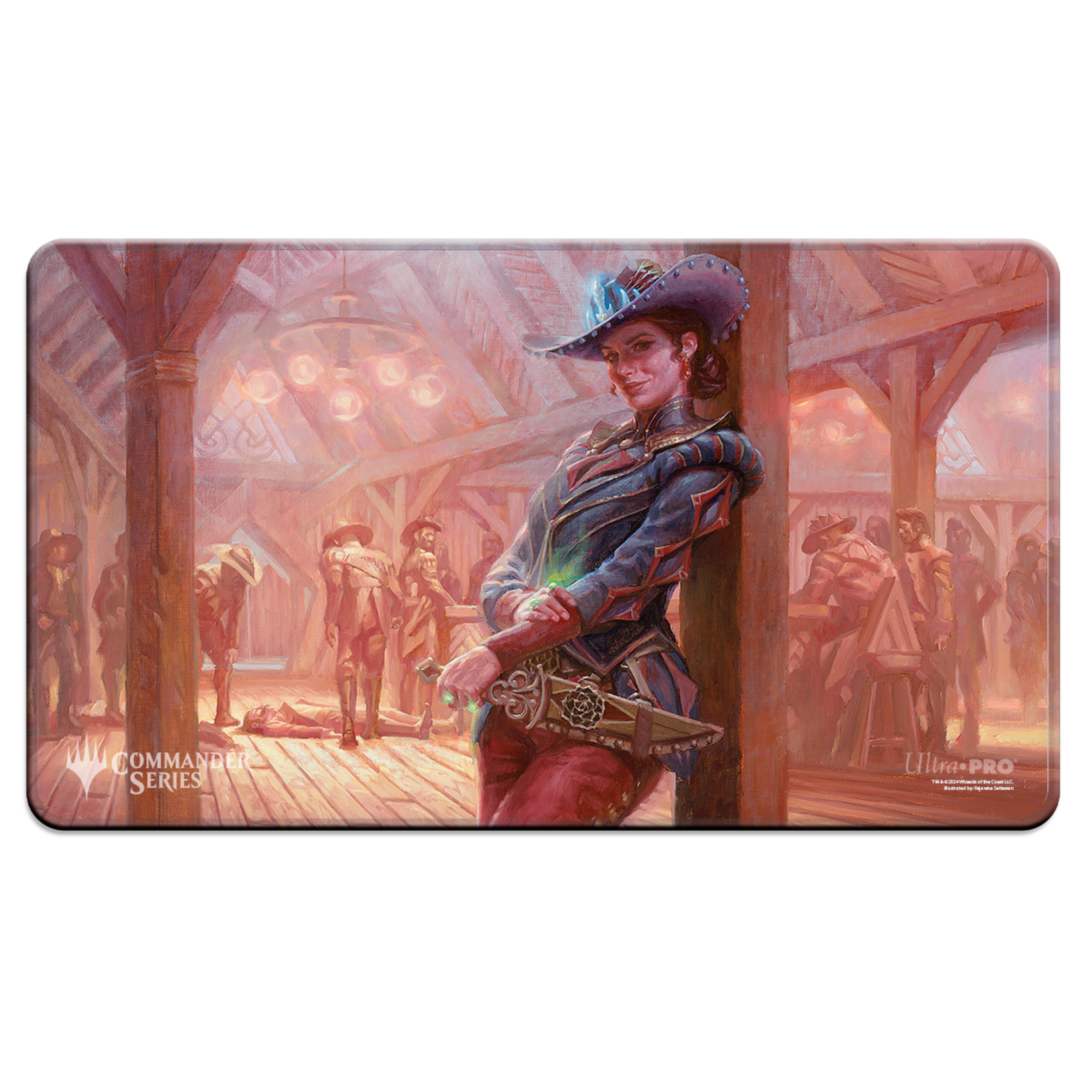 Ultra Pro Ultra Pro Magic Black Stitched Playmat Outlaws of Thunder Junction