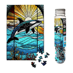 Micro Puzzles Micro Puzzles Stained Glass Orca Marine Life
