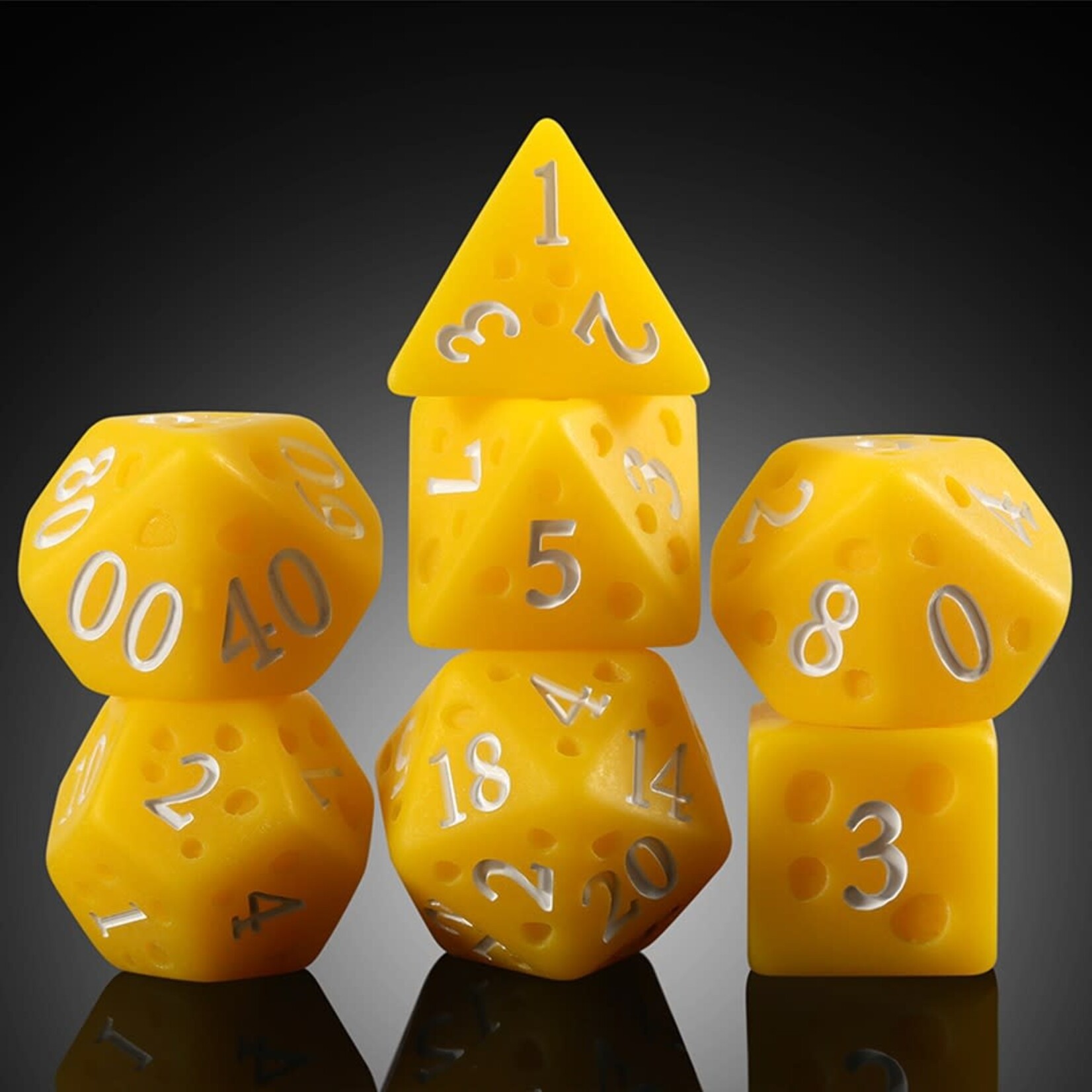 Dice Habit Cheese Polyhedral 7 Die Set