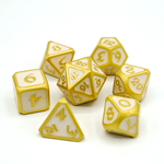 Die Hard Mythica Celestial Relic White w/ Gold Metal Polyhedral 7 die set