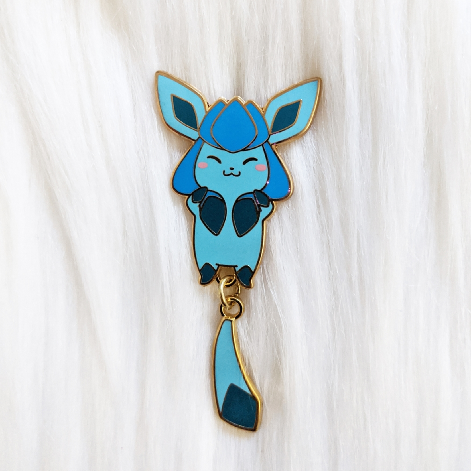 Sugar Cubed Studios Eeveelution Dangle Tail Enamel Pin Glaceon