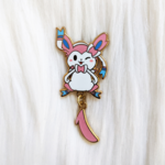 Sugar Cubed Studios Eeveelution Dangle Tail Enamel Pin Sylveon