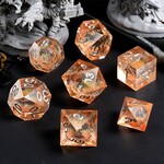 Dice Habit Liquid Core Peach Polyhedral 7 Die Set