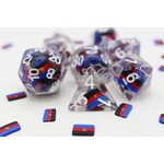 Foam Brain Games Polyamorous Flag RPG Dice 7 die set