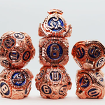 Foam Brain Games Airship Gears Hydro Hybrid Metal RPG dice 7 die set