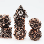 Foam Brain Games Floral Starburst Ancient Bouquet Metal RPG dice 7 die set