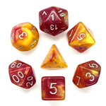 Old School Dice Old School Galaxy Fire in the Sky RPG Dice 7 die set