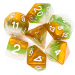 Old School Dice Old School Gradients Kiwi Fruit RPG Dice 7 die set