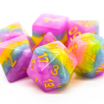 Old School Dice Old School Gradients Cotton Candy RPG Dice 7 die set