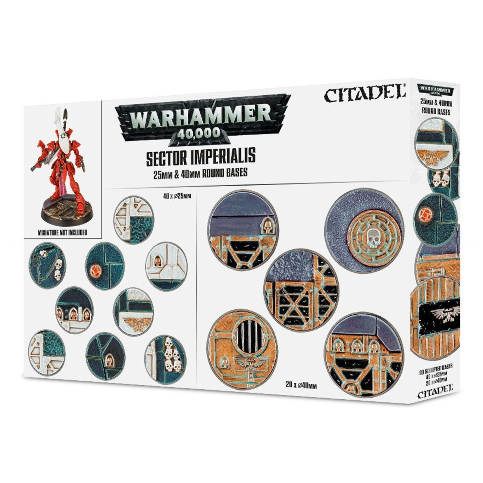Games Workshop Warhammer 40k Sector Imperialis 25 and 40 mm Round Bases