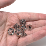 Die Hard Critlings Crystal Song Clear w/ Black Polyhedral 7 die set