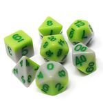 Die Hard RPG Set Spring Sprout Green w/ Green Polyhedral 7 die set