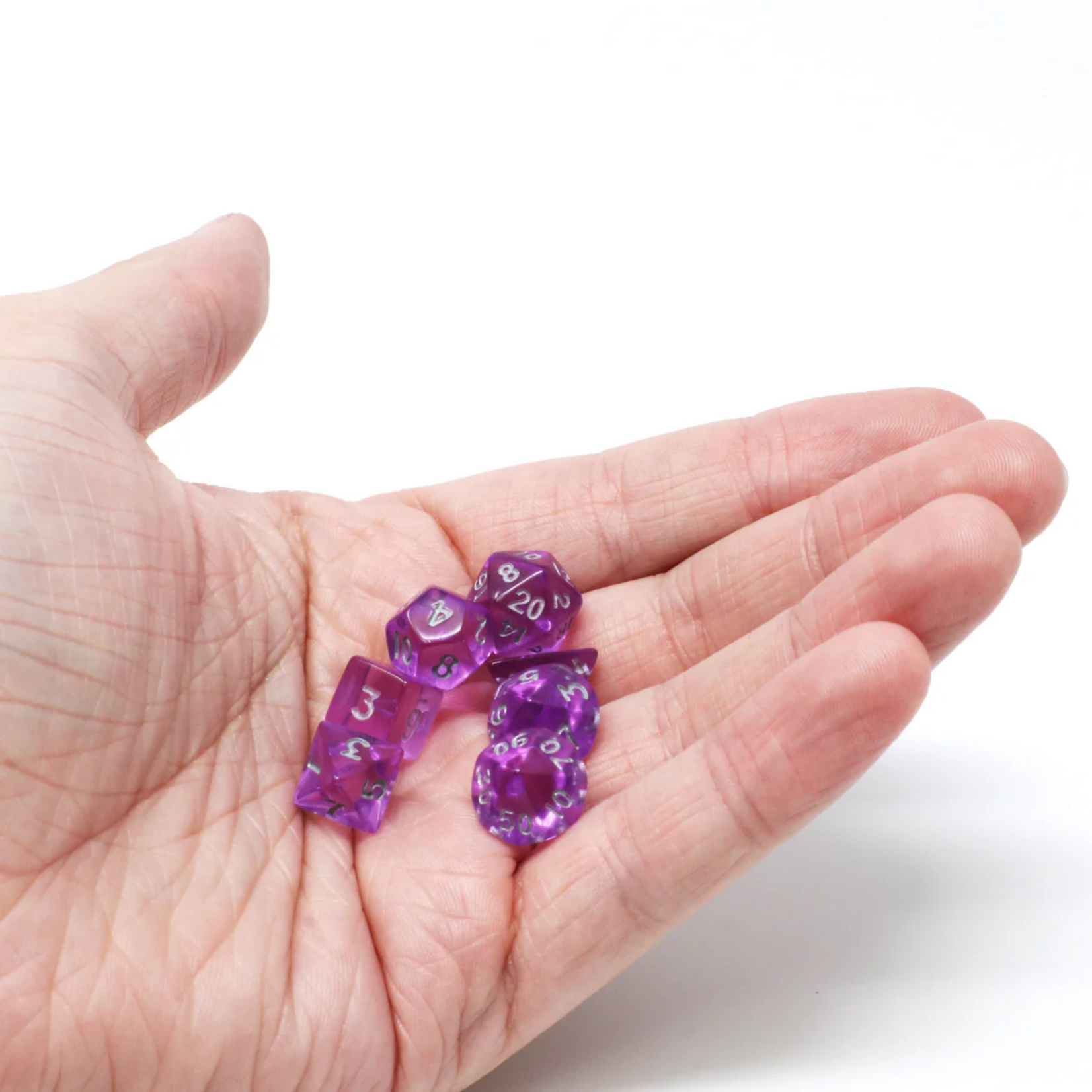 Die Hard Critlings Iris Moon Purple w/ Silver Polyhedral 7 die set