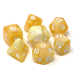 Die Hard RPG Set Elessia Divine Daybreak Yellow w/ White Polyhedral 7 die set