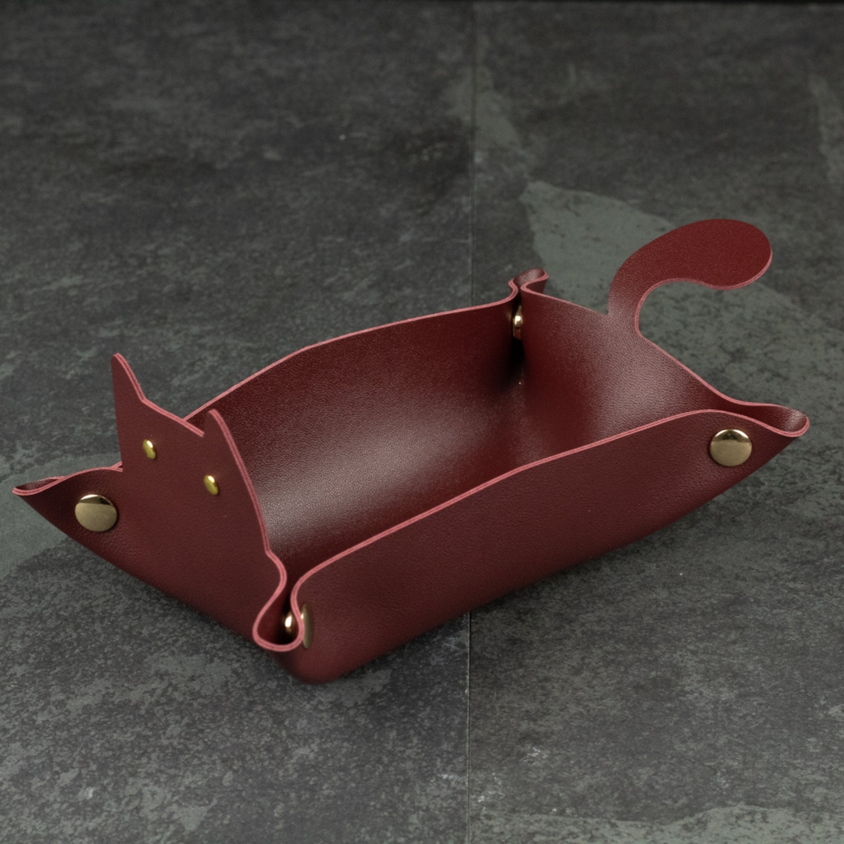 Riftgate Riftgate Cat Shaped Dice Tray Burgundy