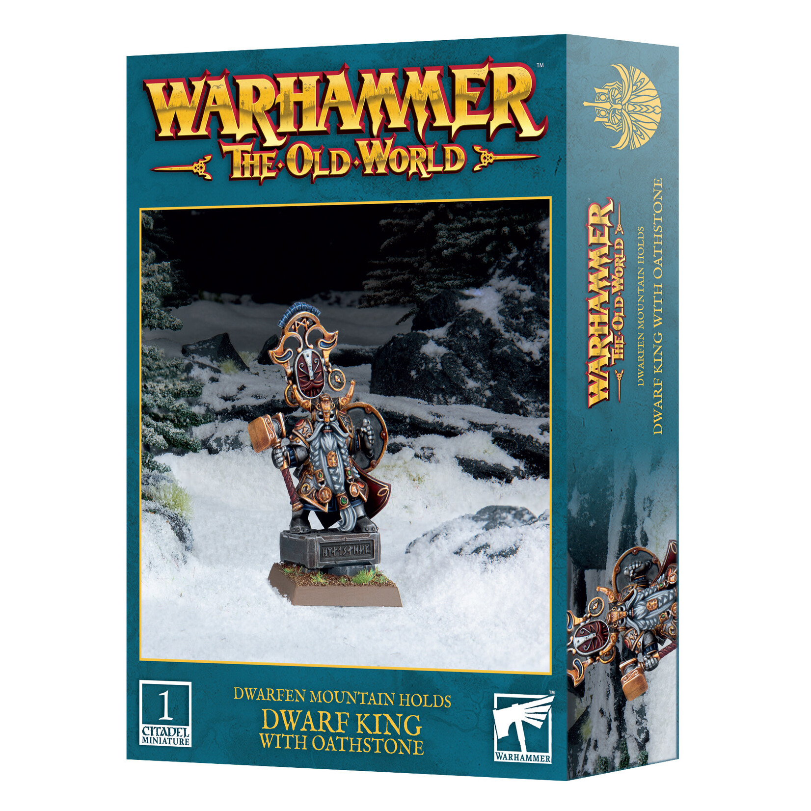 Games Workshop Warhammer The Old World Dwarfen Mountain Holds Dwarf King with Oathstone