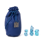 Darrington Press Guild Bells Hells Dorian Storm Translucent Blue w/ Dark Blue Polyhedral 7 die set