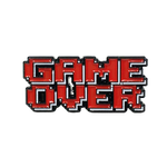 Kolorspun Pins Game Over Video Game Red Enamel Pin