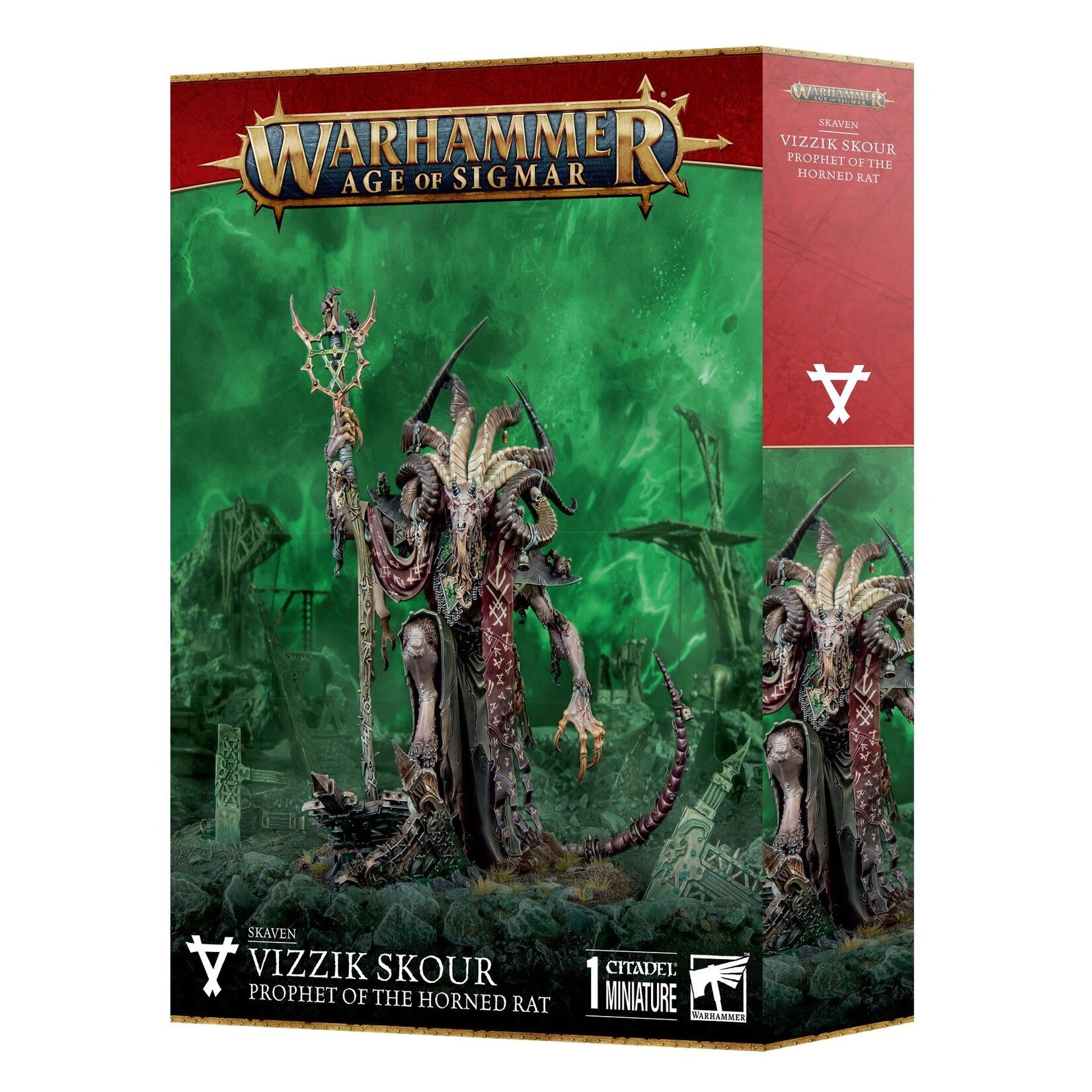 Games Workshop Warhammer Age of Sigmar Chaos Skaven 4E Vizzik Skour Prophet of the Horned Rat