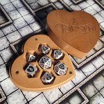 Forged Forged Forest Heart Polyhedral 7 die set w/ Heart Brown Box