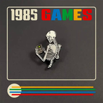 1985 Games Skeleton Nerd Enamel Pin