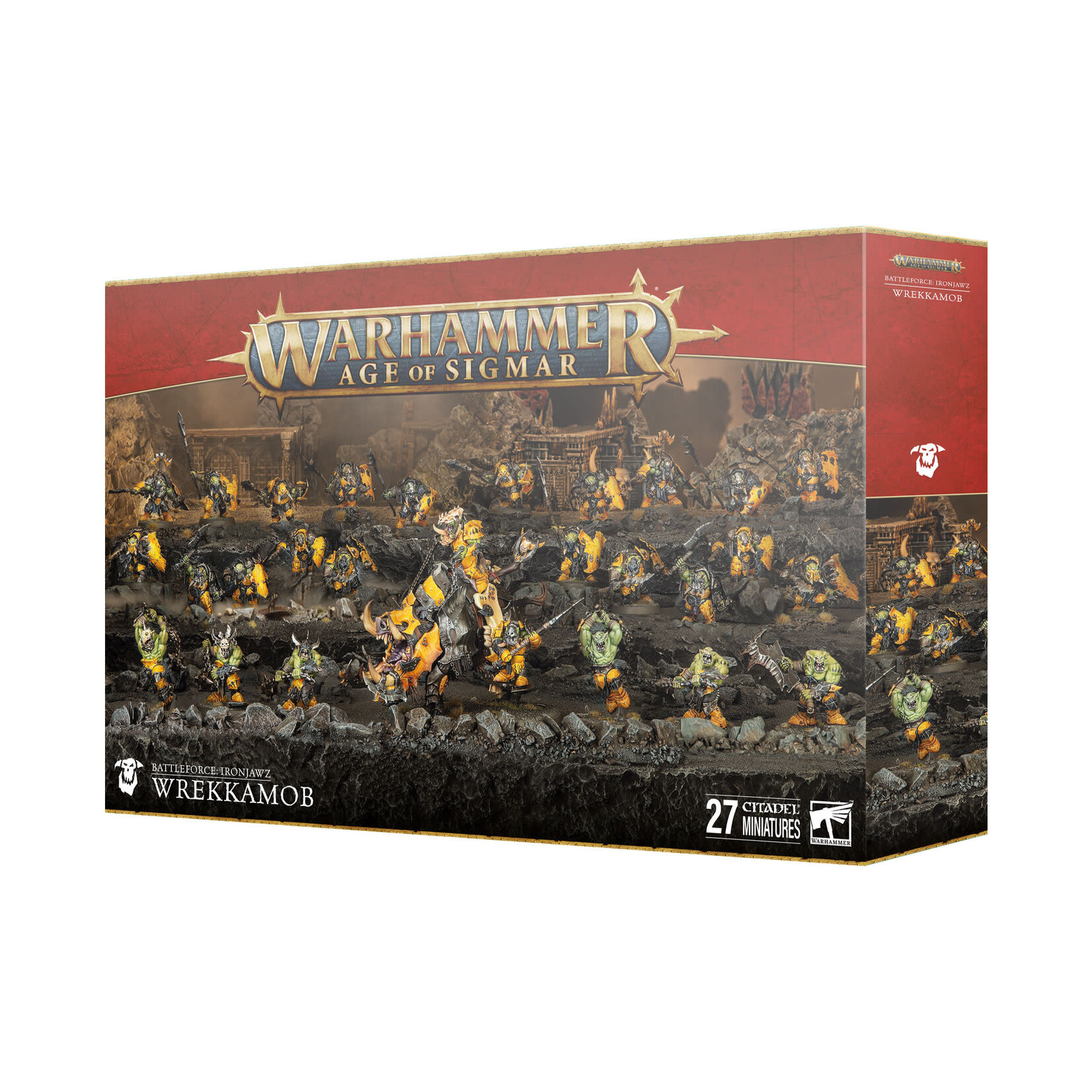 Games Workshop Warhammer Age of Sigmar Battleforce Orruk Warclans Ironjawz Wrekkamob