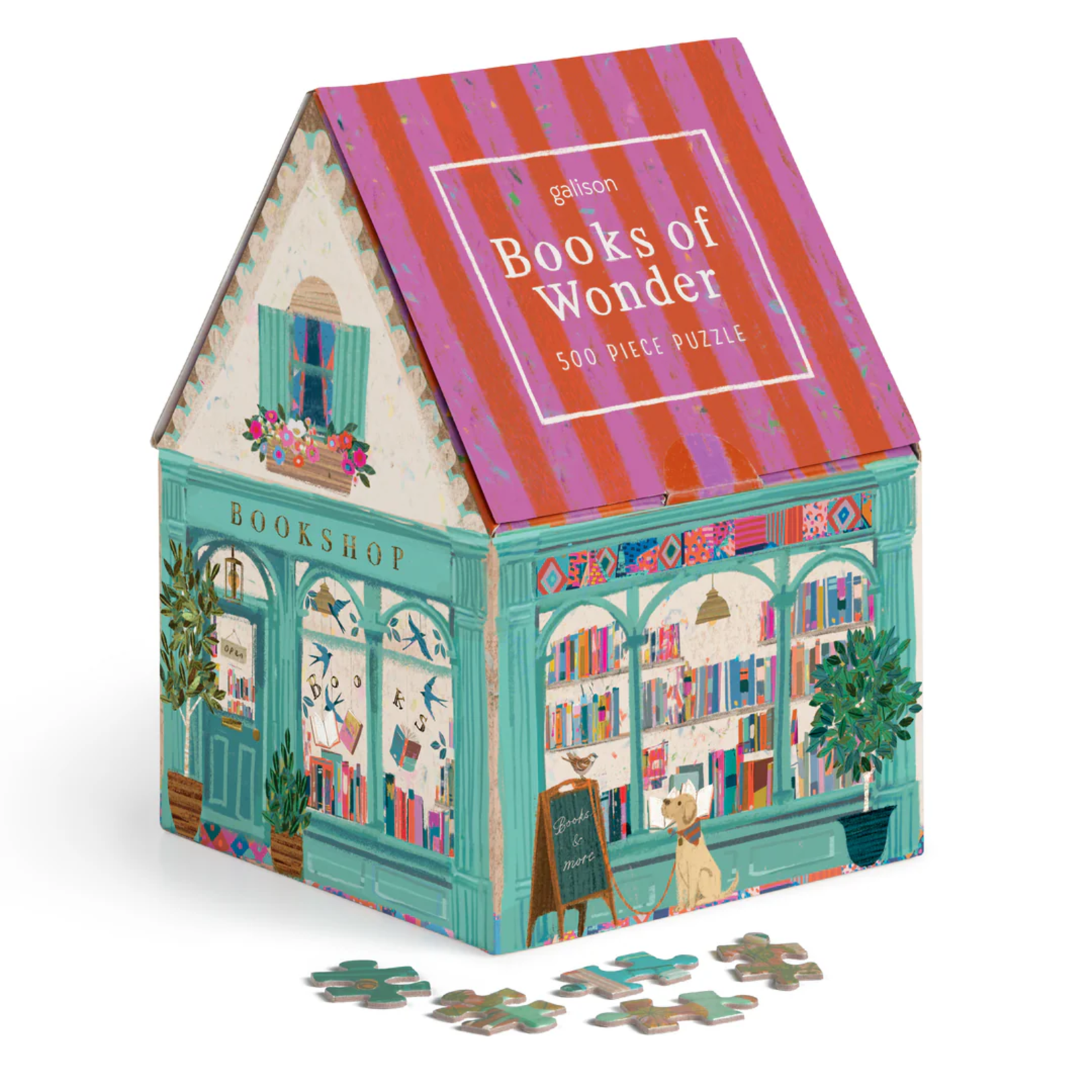 Galison 500 pc House Puzzle Books of Wonder