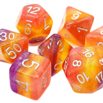 Old School Dice Old School Gradients Hard Candy RPG Dice 7 die set