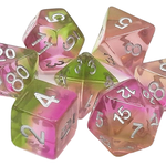 Old School Dice Old School Gradients Springtime Bloom RPG Dice 7 die set