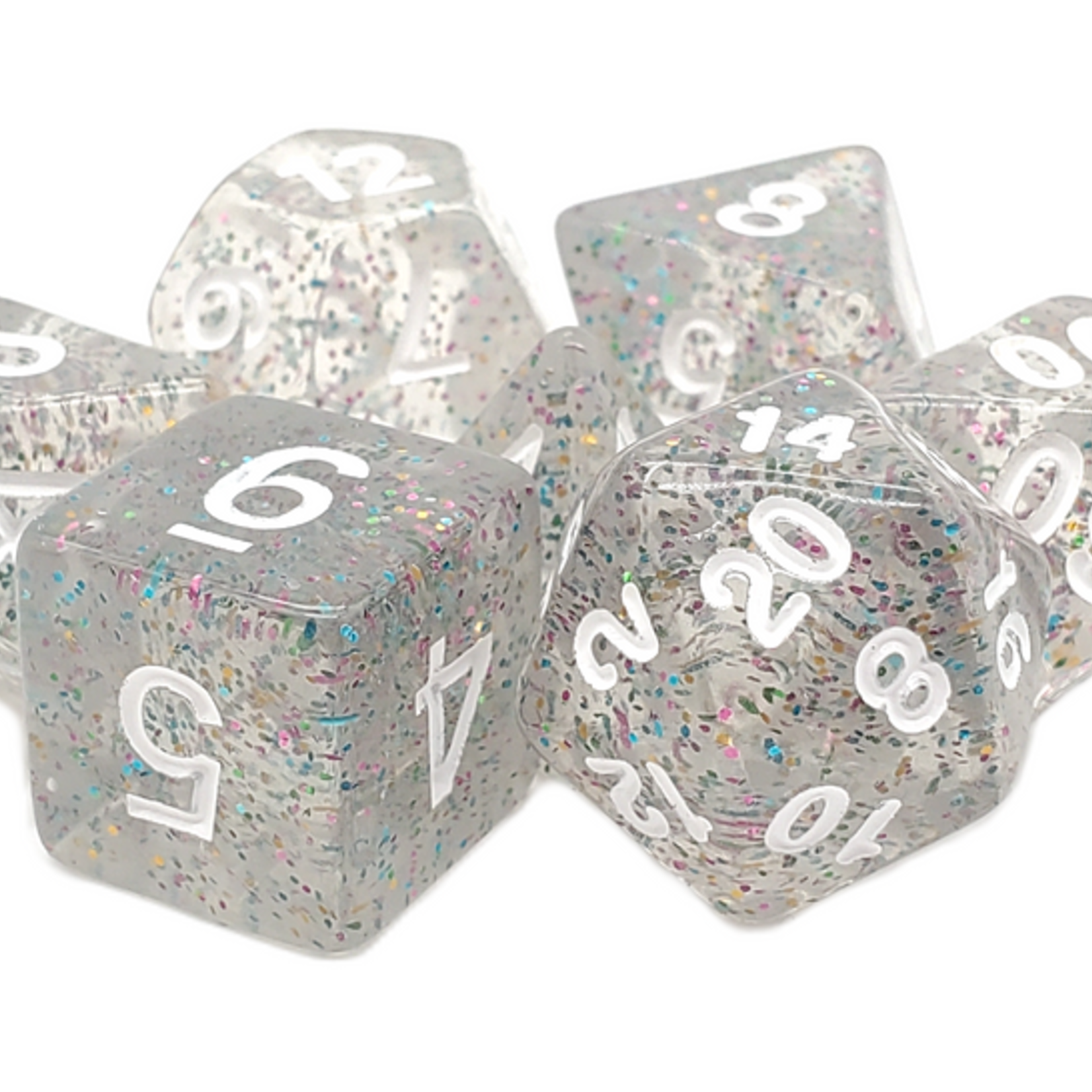 Old School Dice Old School Particles Happy New Year RPG Dice 7 die set