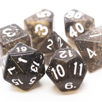 Old School Dice Old School Translucent Black RPG Dice 7 die set