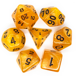 Old School Dice Old School Translucent Orange RPG Dice 7 die set