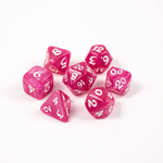 Die Hard RPG Set Elessia Essentials Pink w/ White Polyhedral 7 die set