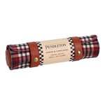 Pendleton Woolen Mills Pendleton Chess and Checkers Red and Black Travel Ready Roll-Up Game